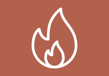 Platzhalterlogo, auf dem eine Flamme zu sehen ist