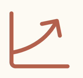 Icon eines Pfeils, der in einem Diagramm eine Steigung anzeigt